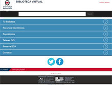 Tablet Screenshot of biblioteca.unab.cl